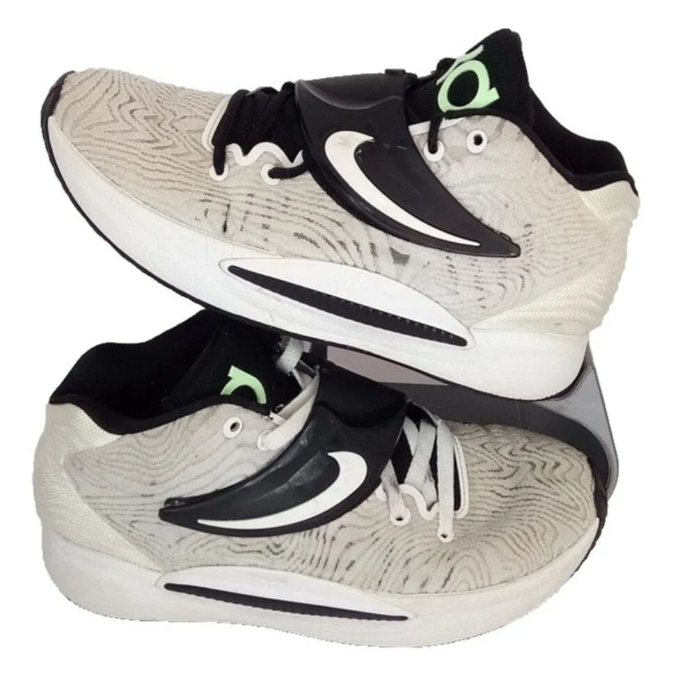 Men's Nike KD 14 TB Air Zoom Basketball Sneakers DA7850-100 White/Black Size 7.5